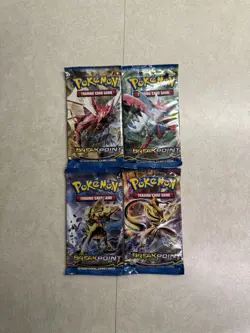 2016 POKEMON XY BREAKPOINT LOT OF 4 BOOSTER PACKS COMPLETE ART SET SEALED A - Image 1