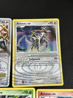 Pokemon TCG COMPLETE - LP LV100 Arceus AR Set 1-9 - Holo Ripple Foil LP-NM - Image 4