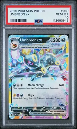 Umbreon Ex Pokemon Pre En-Prismatic Evolutions 060 NM PSA 10 - Image 1