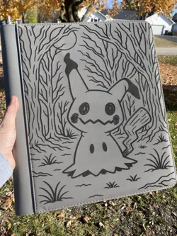 Pokemon XL TOP LOADER Binder Mimikyu/ Made To Order! Engraved/Shipped In USA - Image 1