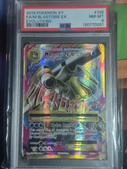 Pokemon XY Evolutions Mega Blastoise EX #102/108 2016 PSA 8 - Image 2