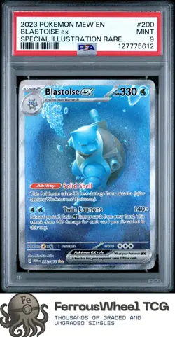 Blastoise Ex #9 - 2023 Pokemon Mew En-151 - PSA 9 - Image 1