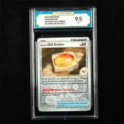 TQG 9.5 MINT+ 2023 Pokemon ENG Antique Old Amber 154/165 C - Image 1