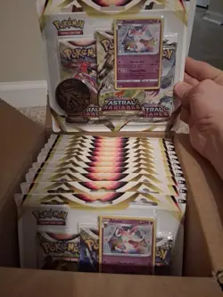 Pokemon Astral Radience 3 Pack Blister (Qty 12) (Sylveon Promo) - Image 1