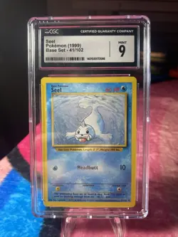 Pokemon Seel 1999 Base Set CGC 9 Mint 41/102 Pokemon TCG - Image 1
