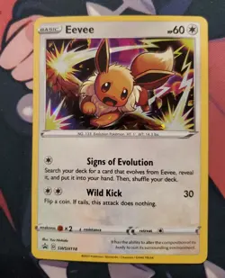 Pokemon TCG Eevee Sword & Shield Promos Set SWSH118 Black Star Promo Holo - Image 1