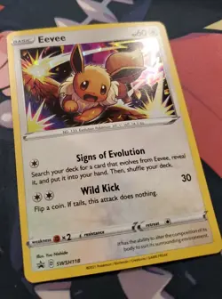 Pokemon TCG Eevee Sword & Shield Promos Set SWSH118 Black Star Promo Holo - Image 2