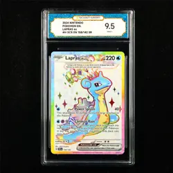 TQG 9.5 MINT+ 2024 Pokemon ENG Lapras ex 158/142 SR - Image 1