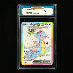 TQG 9.5 MINT+ 2024 Pokemon ENG Lapras ex 158/142 SR - Image 2