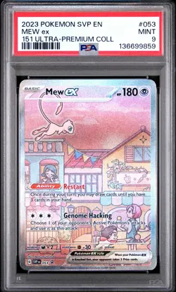 2023 POKEMON SVP EN-SV BLACK STAR PROMO 151 ULTRA-PREM COLL #053 MEW EX PSA 9 - Image 1