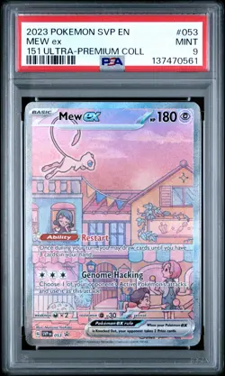 2023 POKEMON SVP EN-SV BLACK STAR PROMO 151 ULTRA-PREM COLL #053 MEW EX PSA 9 - Image 1