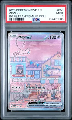 2023 POKEMON SVP EN-SV BLACK STAR PROMO 151 ULTRA-PREM COLL #053 MEW EX PSA 9 - Image 1