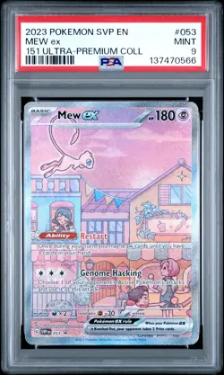 2023 POKEMON SVP EN-SV BLACK STAR PROMO 151 ULTRA-PREM COLL #053 MEW EX PSA 9 - Image 1