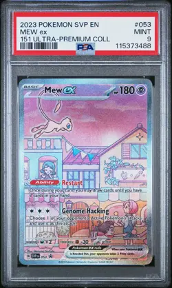 2023 POKEMON SVP EN-SV BLACK STAR PROMO 151 ULTRA-PREM COLL #053 MEW EX PSA 9 - Image 1