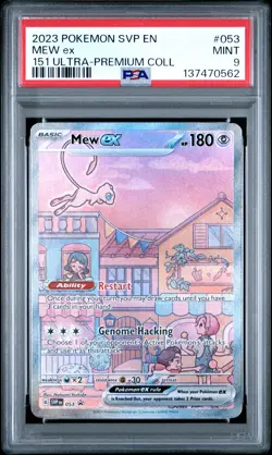 2023 POKEMON SVP EN-SV BLACK STAR PROMO 151 ULTRA-PREM COLL #053 MEW EX PSA 9 - Image 1