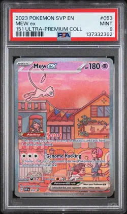 2023 POKEMON SVP EN-SV BLACK STAR PROMO 151 ULTRA-PREM COLL #053 MEW EX PSA 9 - Image 1