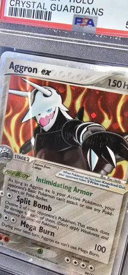 PSA 8 Aggron Ex 2006 Crystal Guardians 89/100 Ultra Rare Graded Pokemon Card - Image 2