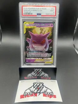 Gengar & Mimikyu GX #53/181 Team Up 2019 Pokemon Sun & Moon PSA 9 - Image 1