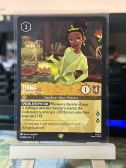 Disney Lorcana- Tiana - Restaurant Owner 16/204 Azurite Sea Cold Foil - Image 1