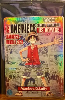 Monkey.D.Luffy (055) (College Basketball US Voyage) P-055 One Piece Promotion... - Image 1