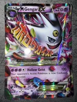 Pokemon TCG Holo SHINY 2016 XY Black Star Promo M Gengar EX (XY166) *UNGRADED* - Image 1