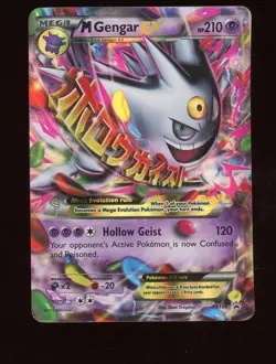 2016 Pokemon Mega Gengar EX XY166 Holo Full Art Black Star Promo - Image 1
