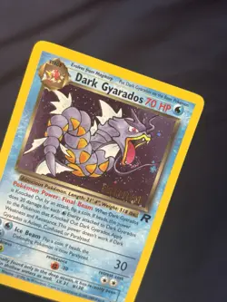 Pokemon TCG Dark Gyarados Holo Card 8/82 Pre-Release Stamped light play - Image 5