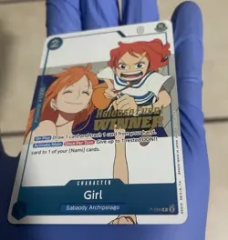 One Piece Girl OP14 Release Event Foil Winner Card P-096 Psa Ready - Image 3