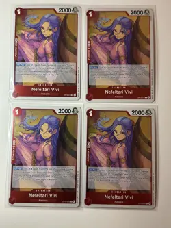 Nefeltari Vivi OP13-012 Carrying On His Will 4 Foil Card Play Set One Piece - Image 1