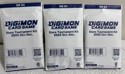 3 Packs Digimon Card Game Store Tournament Kit 2024 Oct - Dec DM 24 Sealed - Image 1