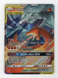 (*110006*) RESHIRAM & CHARIZARD GX 20/214 Pokemon Sun Moon Unbroken Bonds Card - Image 2