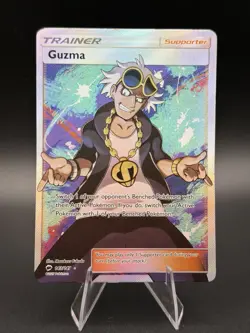 Pokemon Card Guzma 143/147 Burning Shadows Ultra Rare Trainer LP - Image 1