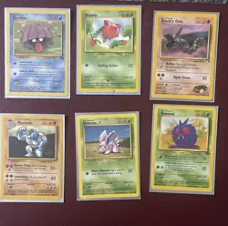Pokemon TCG Lot Of 6 Vintage Cards From Various WOTC Sets Lp/MP - Image 1