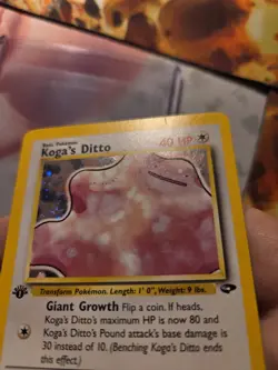 Koga's Ditto - 10/132 - 1st Edition Holo Gym Challenge - Pokemon Card - LP WOW - Image 3