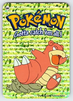 Slowbro #080 Pokemon Vending Prism Holo Sticker Card Nintendo Authentic Nm/Vlp - Image 1