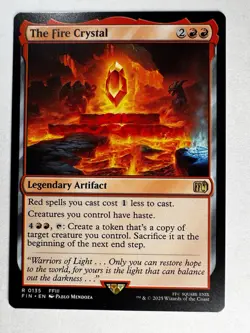 The Fire Crystal 135 – MTG Final Fantasy Rare Legendary Artifact Haste Non-Foil - Image 1