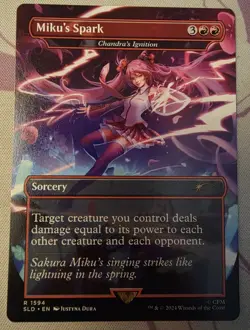 Miku's Spark (Chandra's Ignition) English Non-Foil MTG Secret Lair Hastune Miku - Image 1