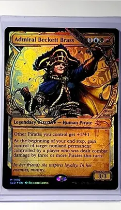 MTG Magic The Gathering Secret Lair Showcase Foil #1410 Admiral Beckett Brass - Image 1