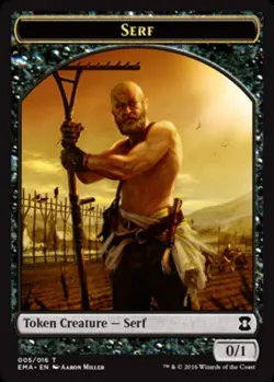 Serf Token Light Play, English Magic the Gathering MTG Eternal Masters - Image 1