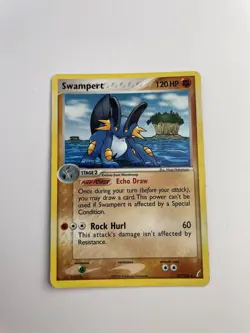 Swampert 27/100 Holographic Rare Pokemon Card • EX Crystal Guardians • LP/MP - Image 1