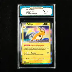 TQG 9.5 MINT+ 2024 Pokemon ENG Raichu 019/091 R - Image 1