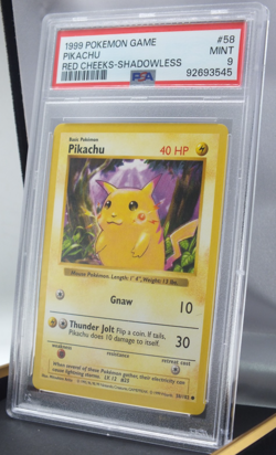 1999 Pokemon Game Pikachu Red Cheeks - Shadowless - PSA 9 - #58/102 - Image 3