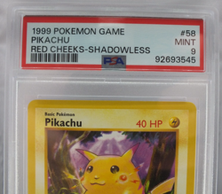 1999 Pokemon Game Pikachu Red Cheeks - Shadowless - PSA 9 - #58/102 - Image 5
