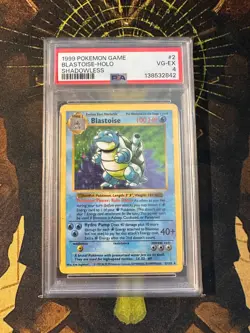 Pokemon Blastoise 2/102 Base Set Shadowless Holo Vintage PSA 4 - Image 1
