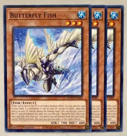 Yugioh! 3x Butterfly Fish ROTA-EN088 Common 1st Ed NM - Image 1