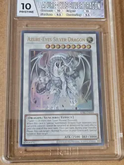 Azure Eyes Silver Dragon SDBE-EN040 Ultra Rare YuGiOh HGA PRISTINE 10 FREE SHIP! - Image 2