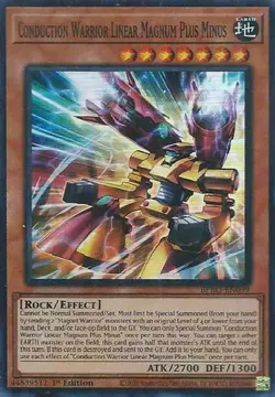 Conduction Warrior Linear Magnum Plus Minus BPRO-EN099 Super Rare Holo Yu-Gi-Oh! - Image 1