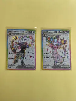 Umbreon 176 & Espeon 175 Promo Cards Prismatic Evolutions NM - Image 1