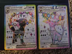 Umbreon EX 176 & Espeon EX 175 Promo Cards Prismatic Evolutions NM.. - Image 1