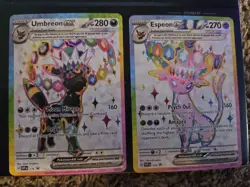Umbreon EX 176 & Espeon EX 175 Promo Cards Prismatic Evolutions NM.. - Image 2